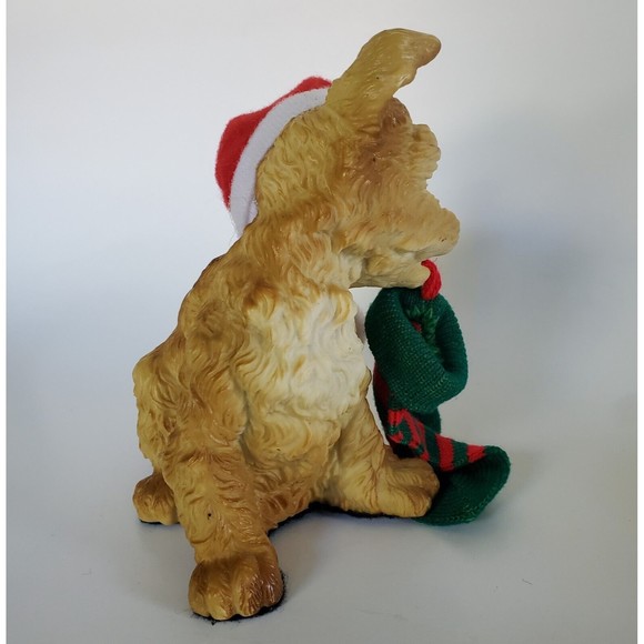 House of Llyod Christmas Around the World Puppy Dog Stocking & Santa Hat Vtg 90s - Picture 4 of 8